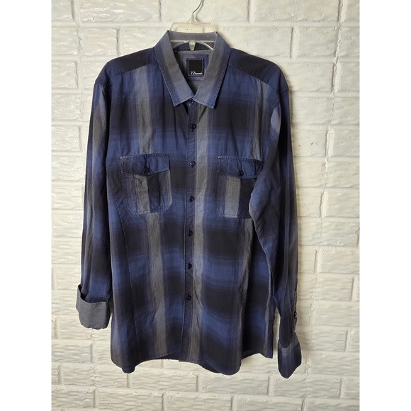 7 Diamonds Other - 7Diamonds long sleeved shirt Men's size XXL Button up Flip Cuff Contrast Multi